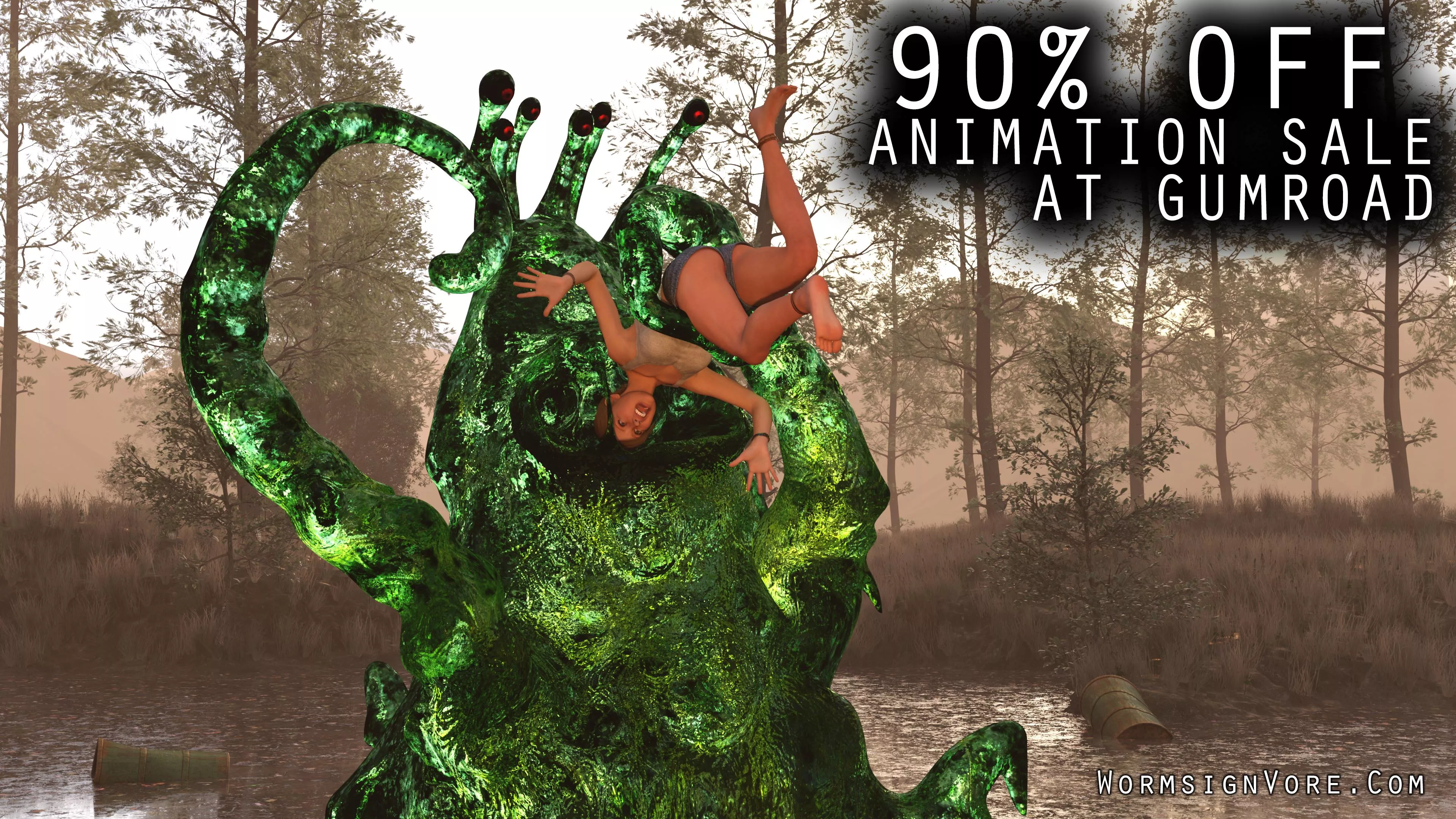 {Image} Slime Monster Test Image 4/15 (?/Slime Monster)(F/Human)(Soft)(Oral)(unwilling)(nsfw)(OC: WormsignVore Animations)