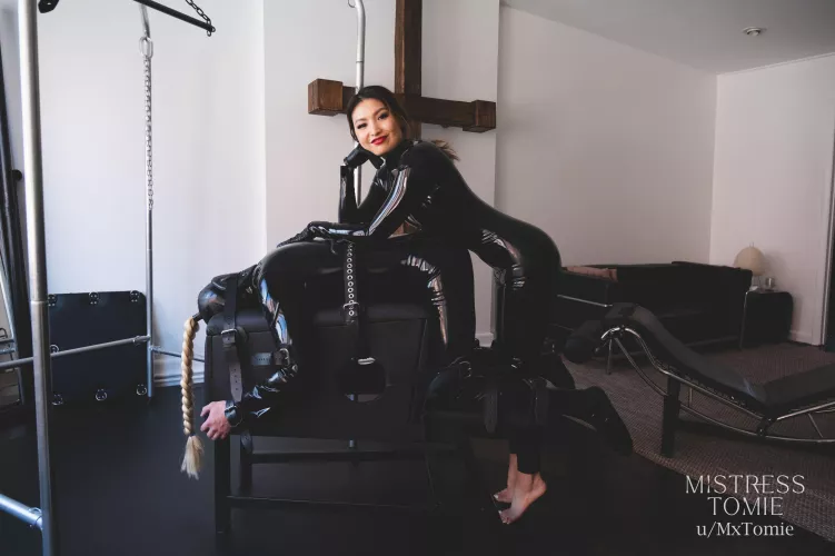 My little latex sissy here won't be going anywhere any time soon.