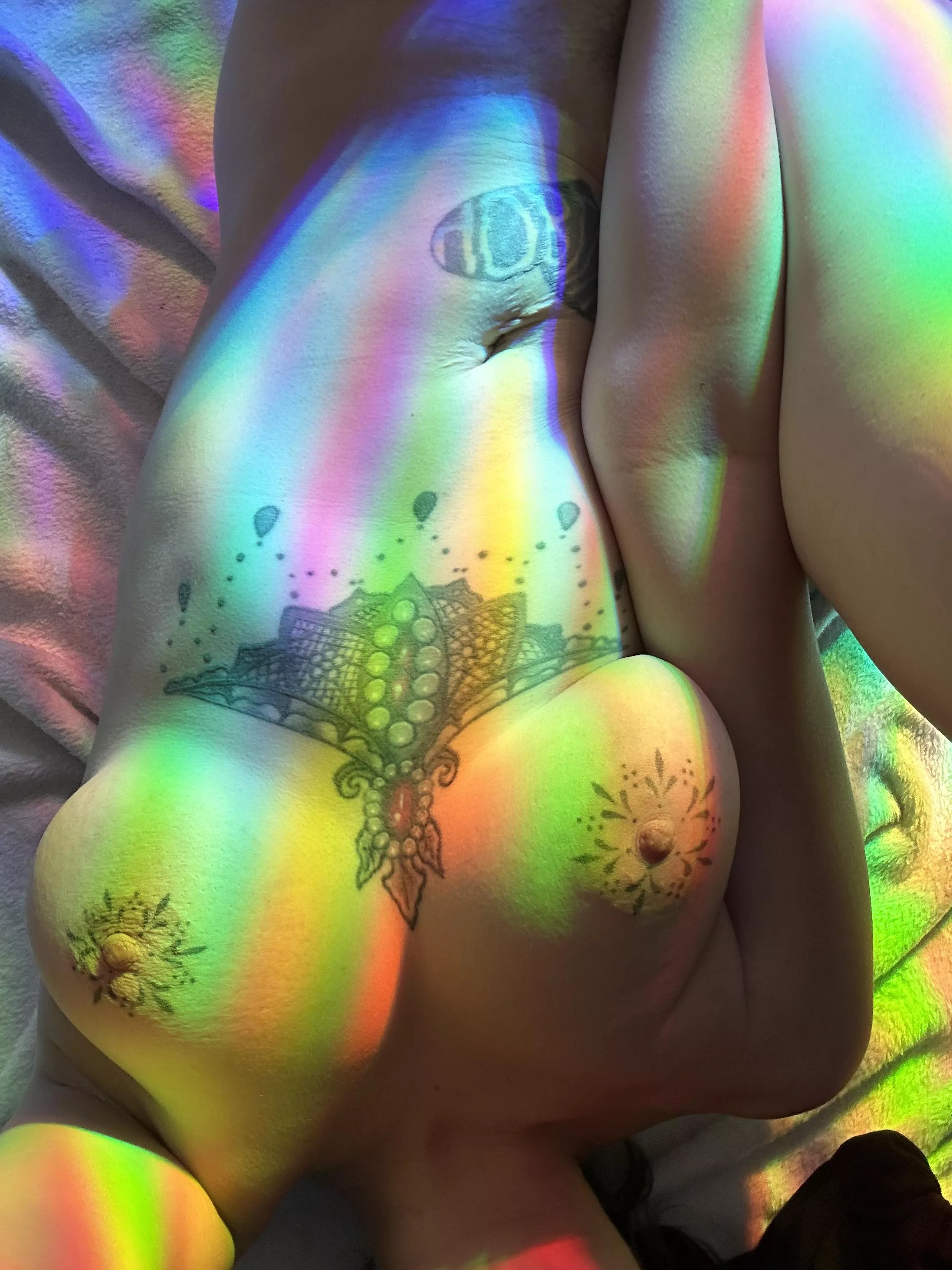 playing in the rainbows