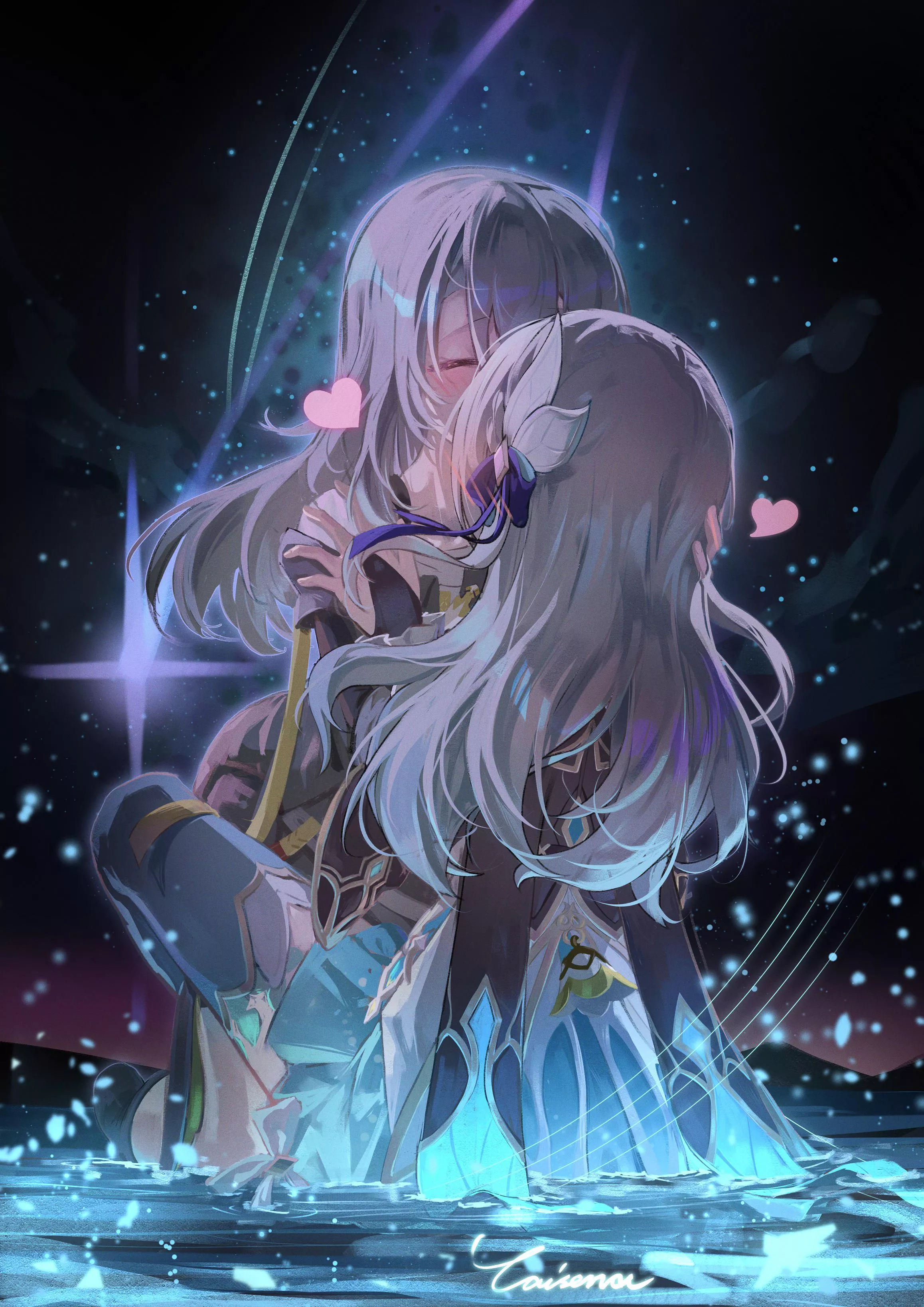 Stelle making out with Firefly [Honkai: Star Rail]