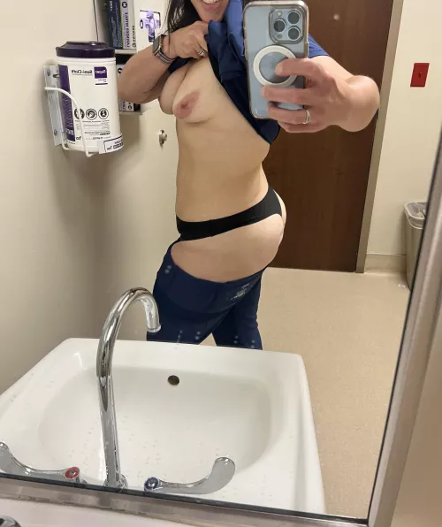 Taking off the scrubs, bringing out the t&a