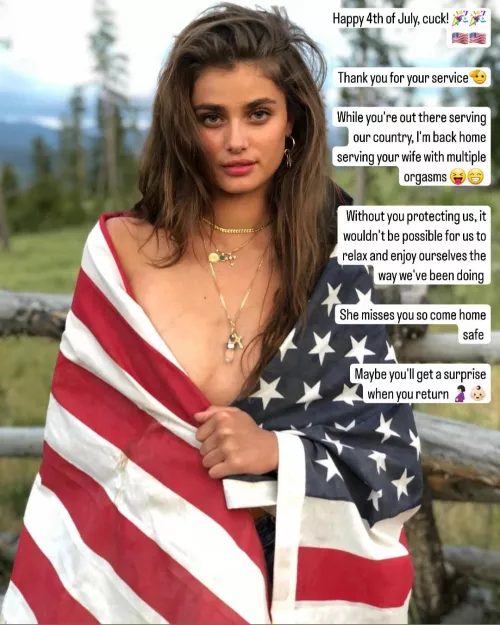 You're serving the country while he's serving your wife back home