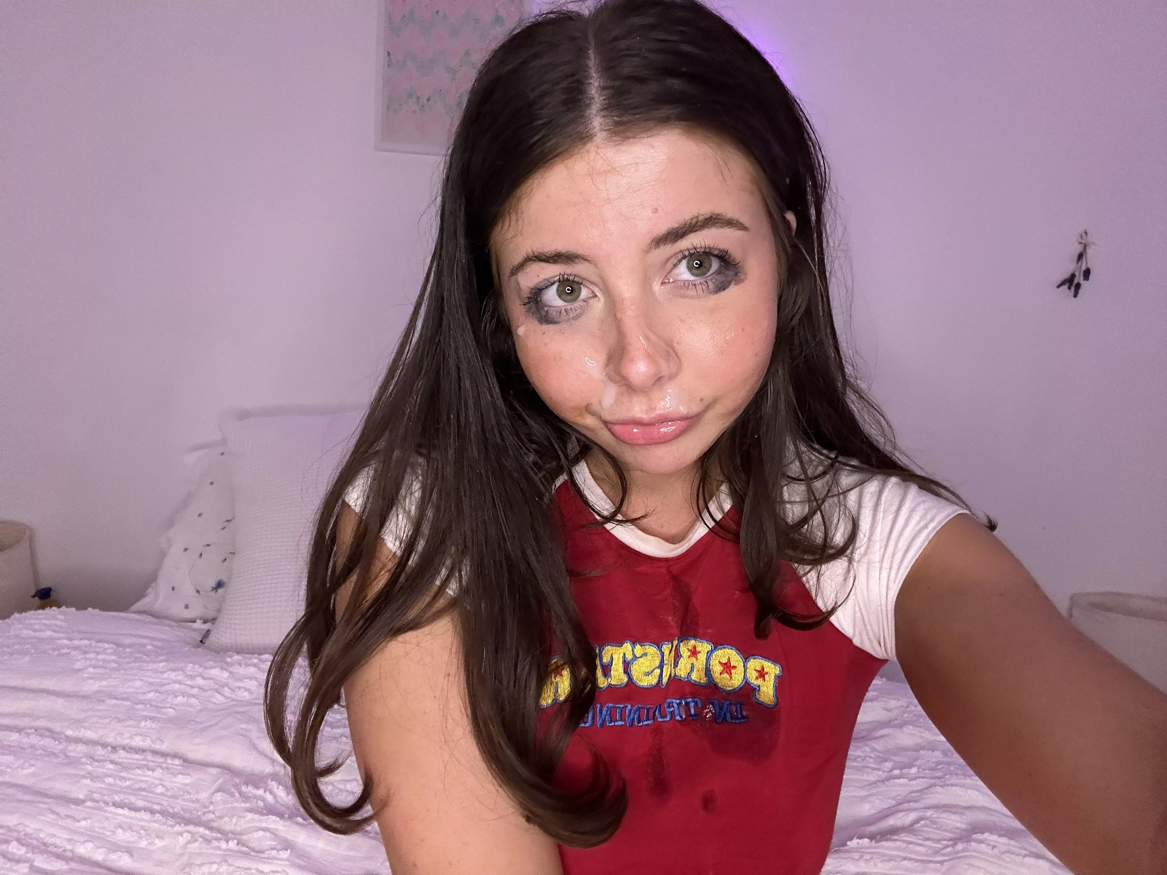 Cum on my shirt looks hot on me