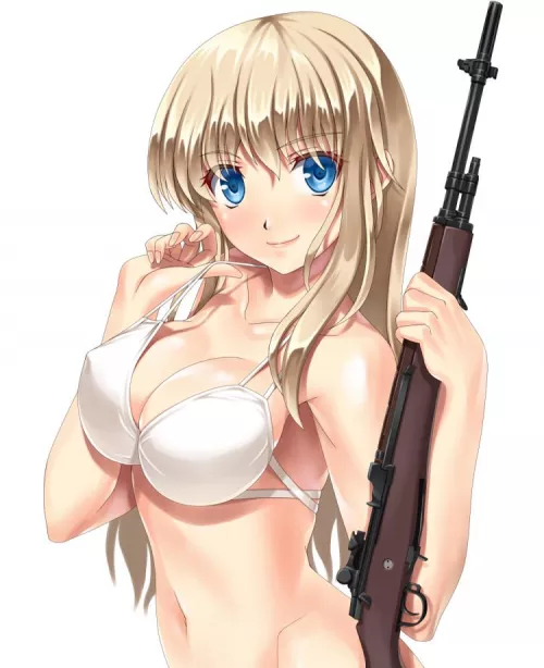 M14 in white bikini [Upotte!] (Hammerman Benkei)