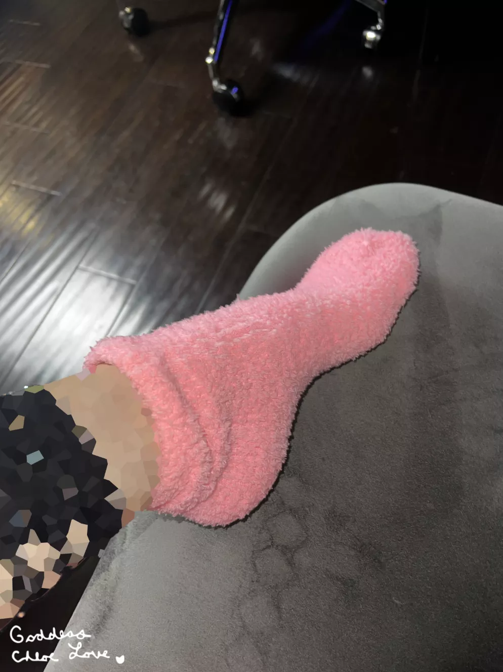 Pink fuzzy socks for hump day [F]23