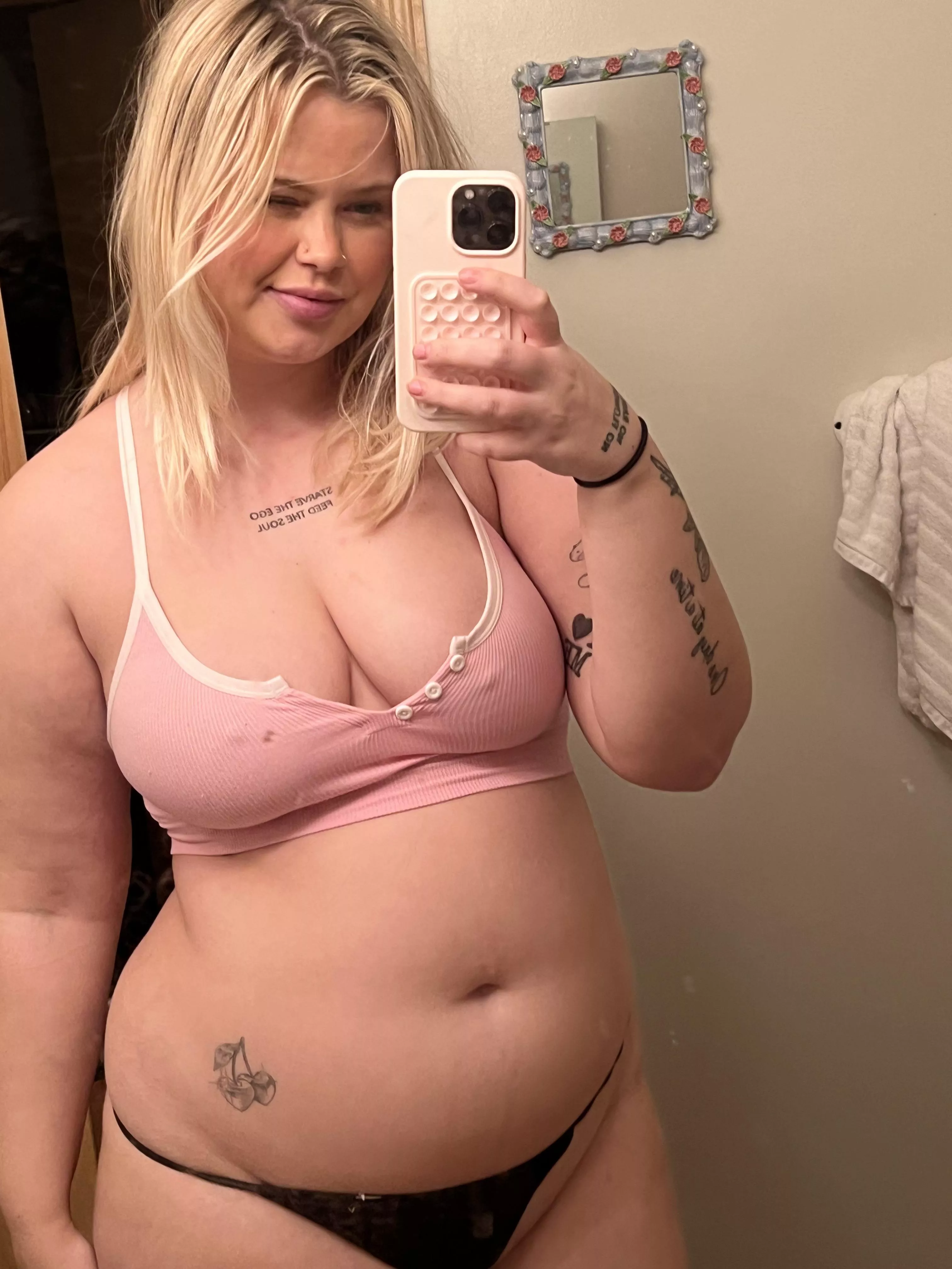 So bloated from an early bday dinner?