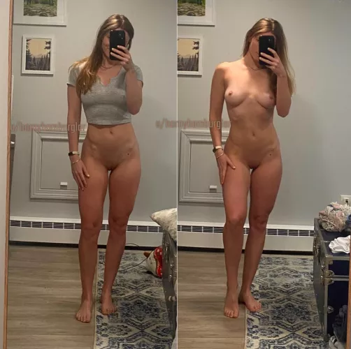 No bra needed under my crop top 😉