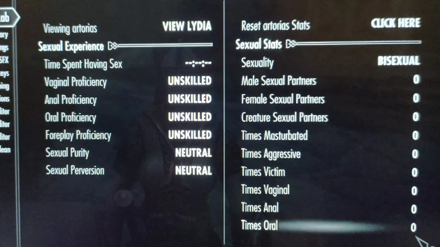 Sexlabs+ stats won't change 