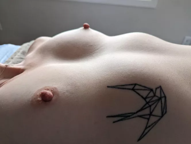 Tongue massage them.