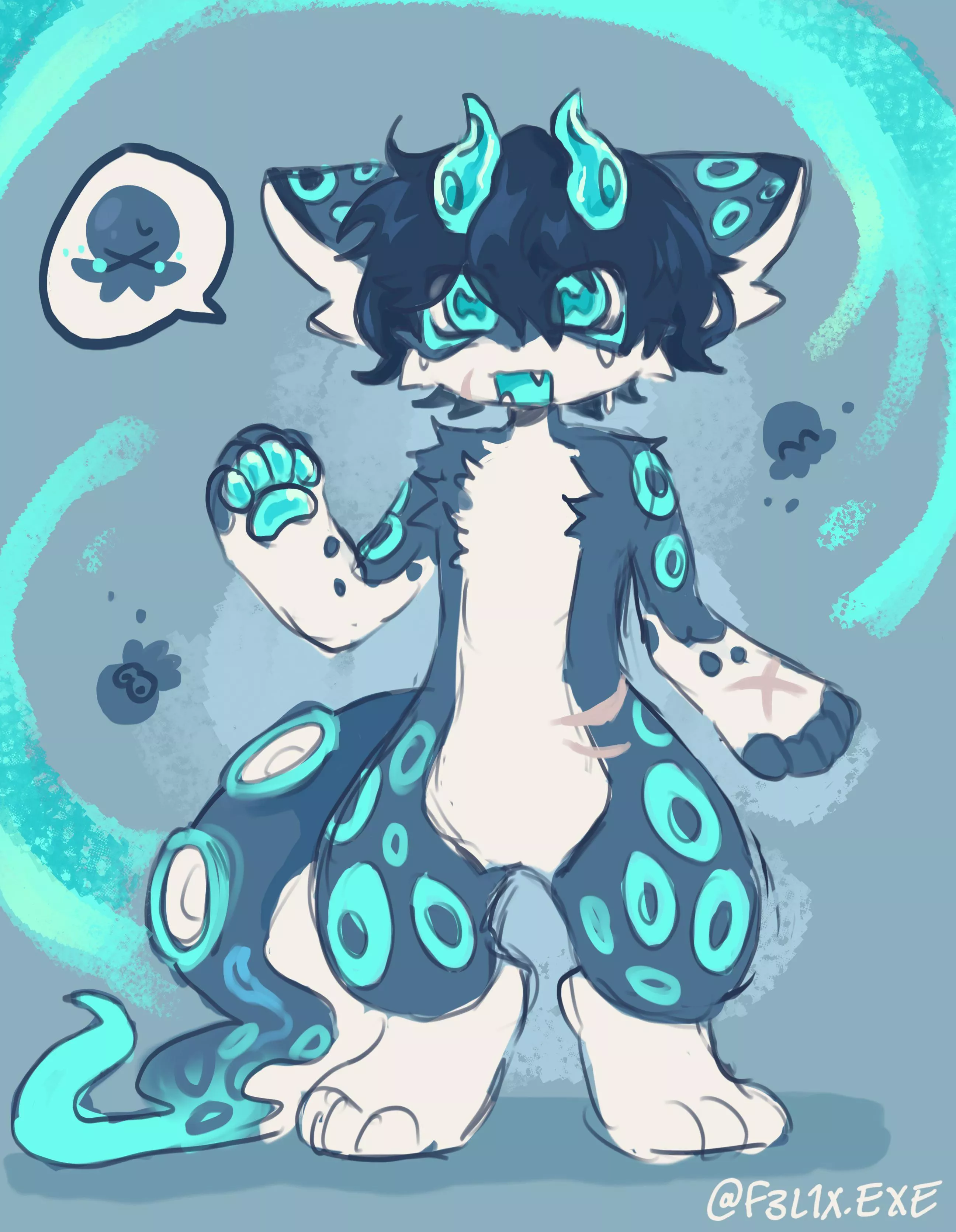 I made a new sona!! (Name suggestions appreciated!!) Hes an Octo! :3