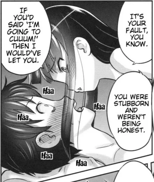 LF mono source: “If you’d said ‘I’m going to cuuum!’ then I would’ve let you. It’s your fault, you know. You were stubborn and weren’t being honest.”