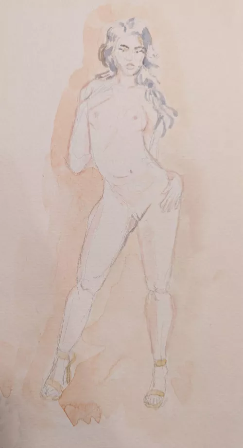 Mandy Muse watercolor sketch