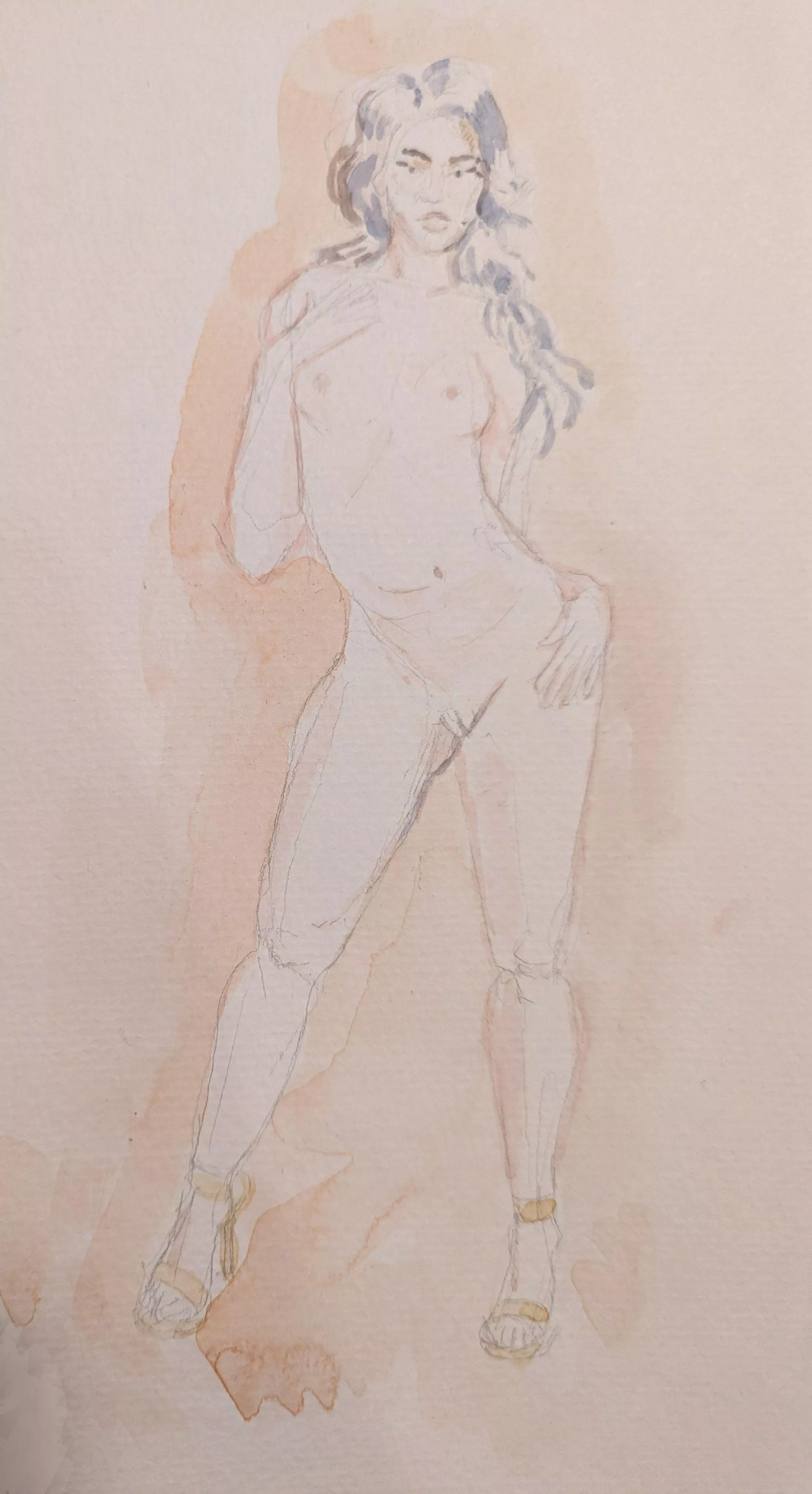 Mandy Muse watercolor sketch