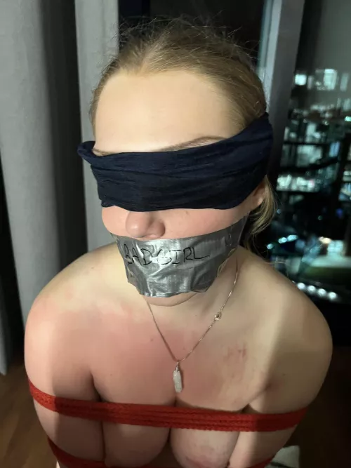 POV:  You talked the cute young housewife next door into being tied up. 