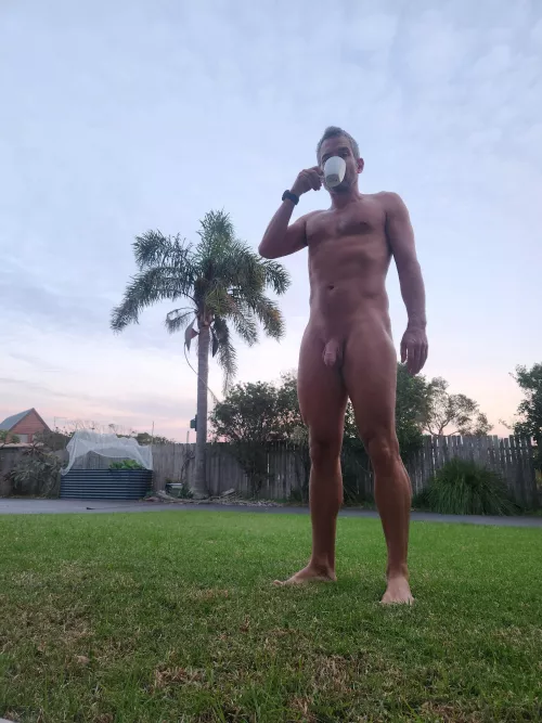 The cool morning air pairs well with the caffeine hit. 