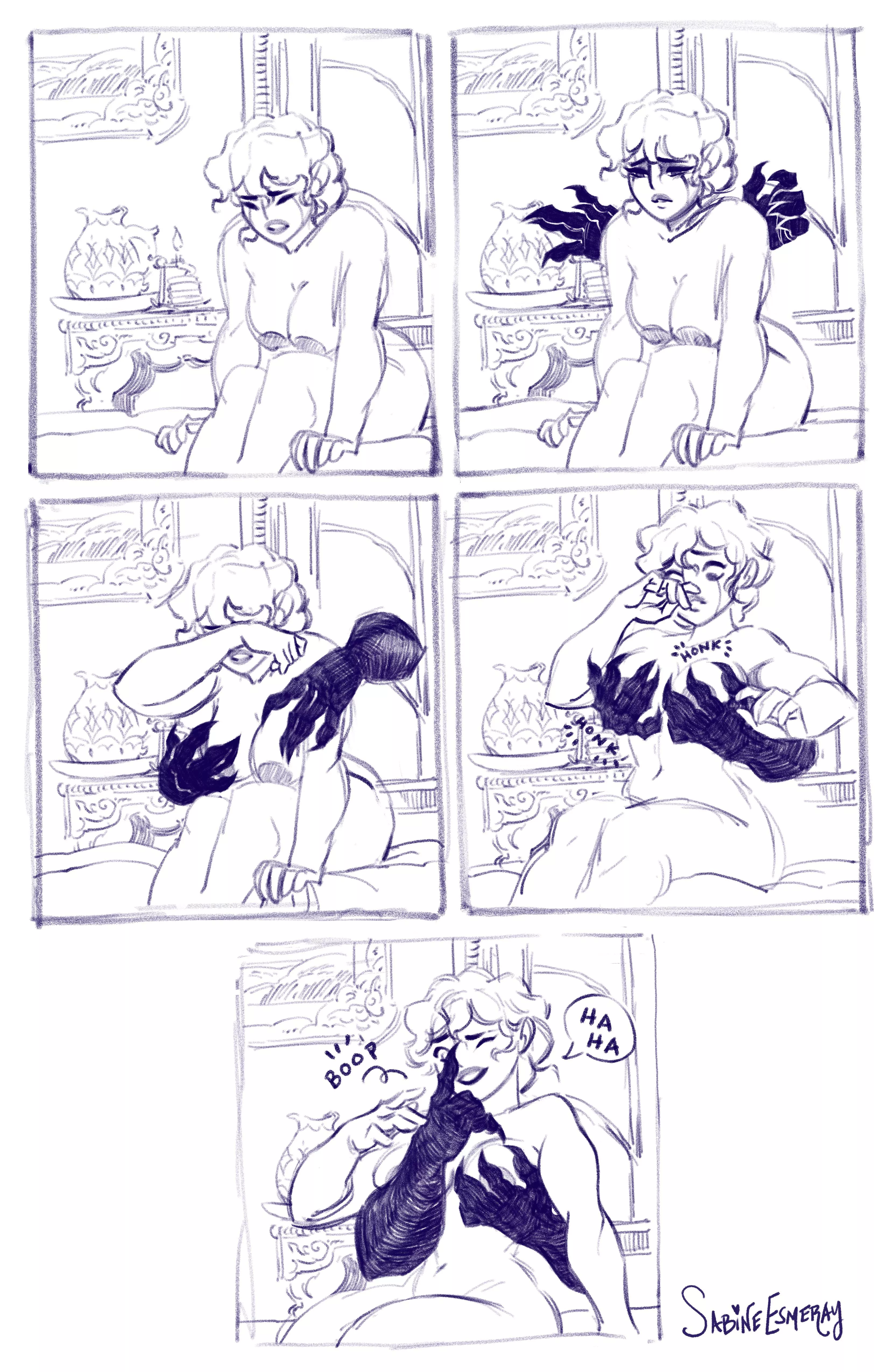 The shadow that visits me. (By me, Sabine Esmeray)