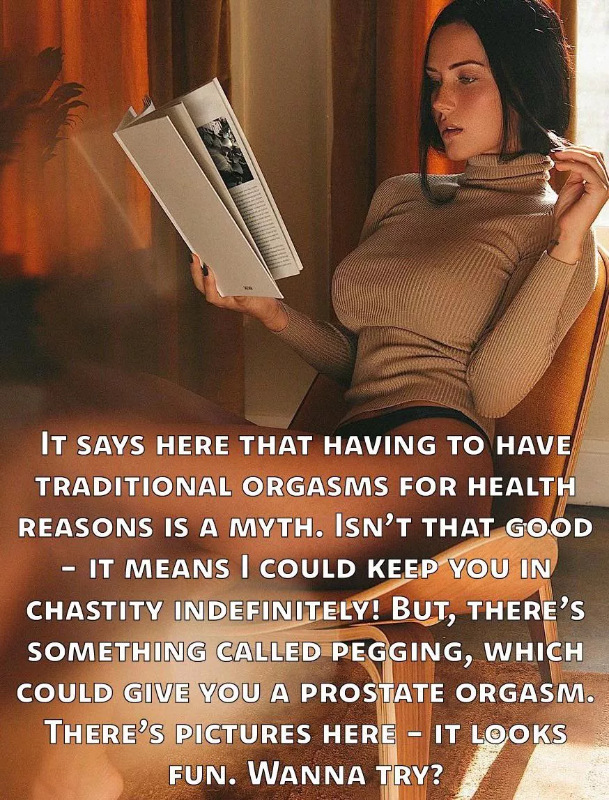 You know that if you cum from pegging, that cage is NEVER coming off…