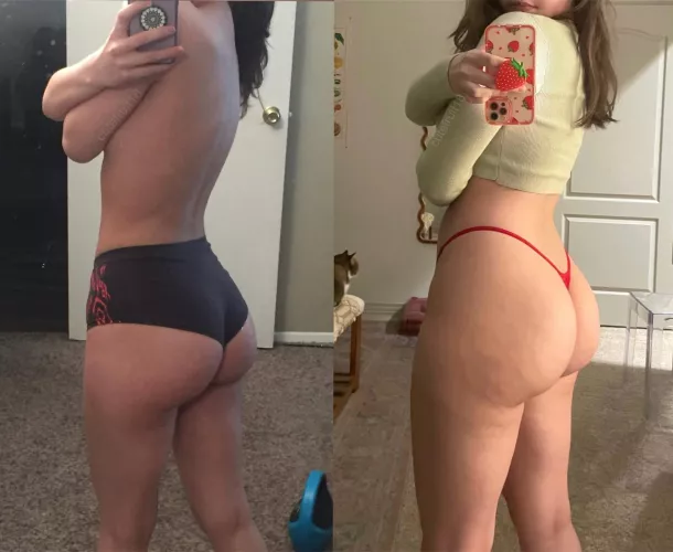 my body at 18 vs now, definitely gained some booty :D
