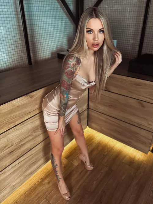 small body and high heels