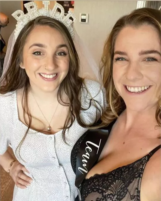 Bride or bridesmaid? Tough choice. 