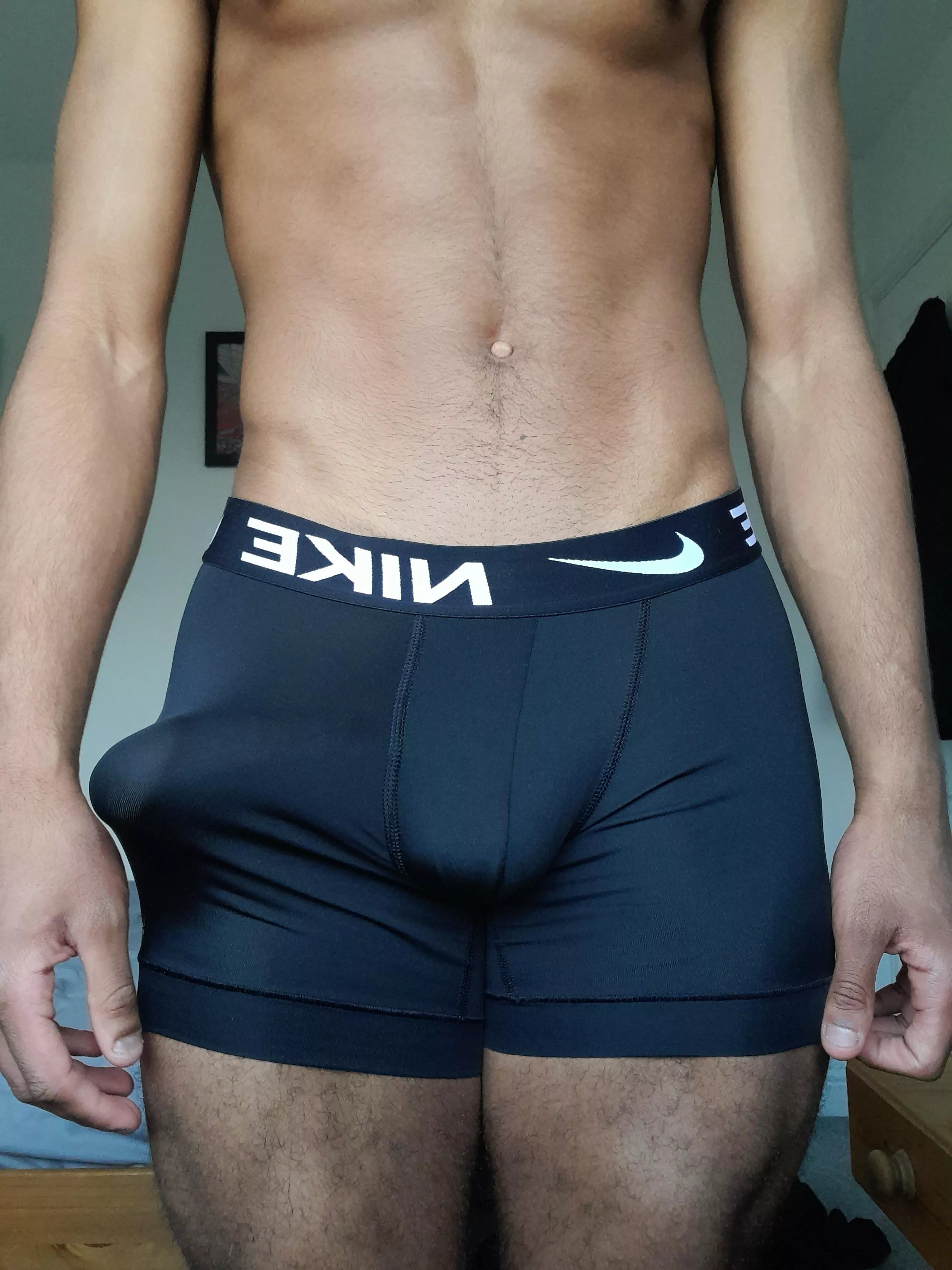 Compression shorts can't stop me when I'm horny