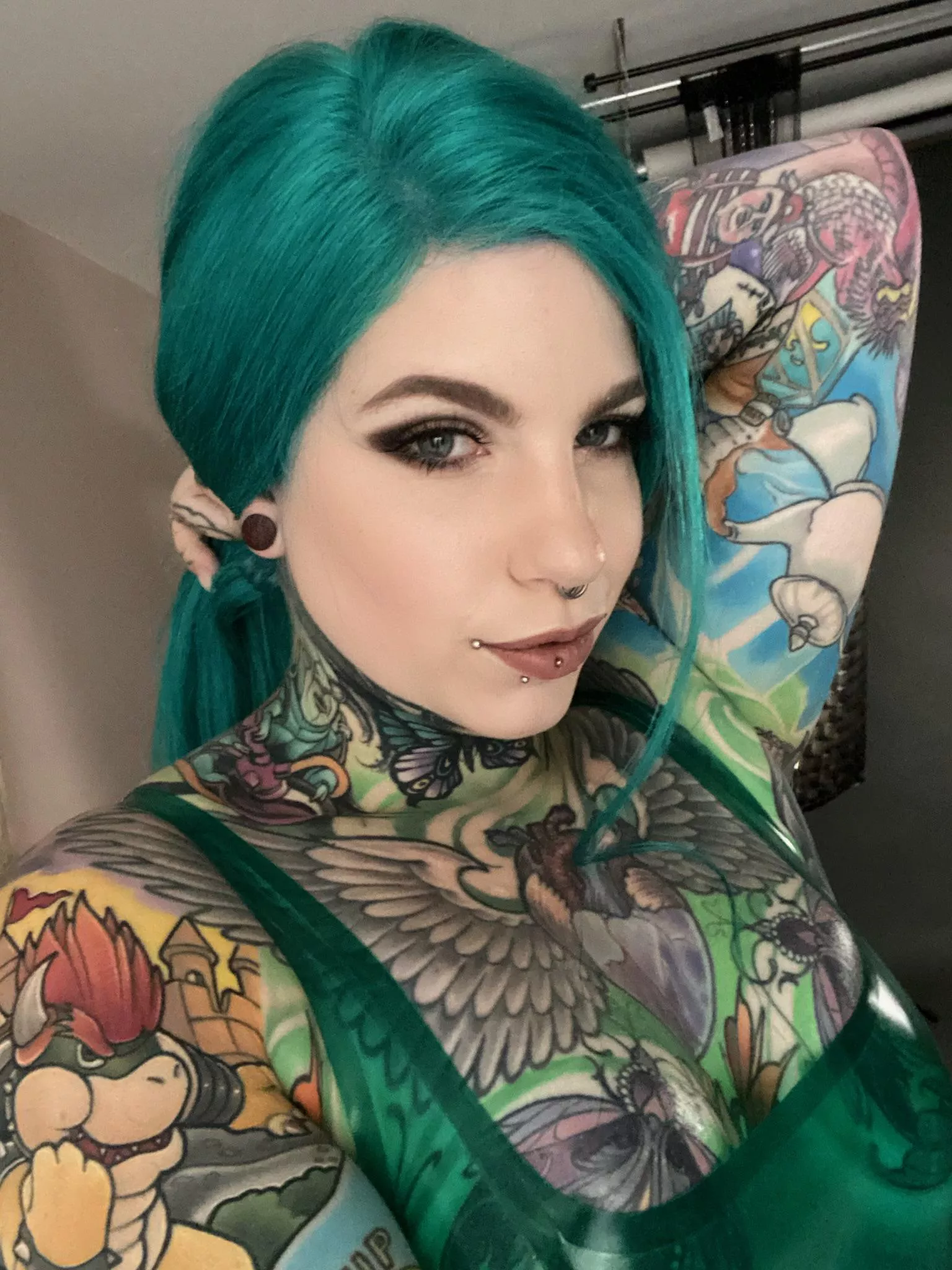 I don't think anyone else here has fully covered her tits hehe