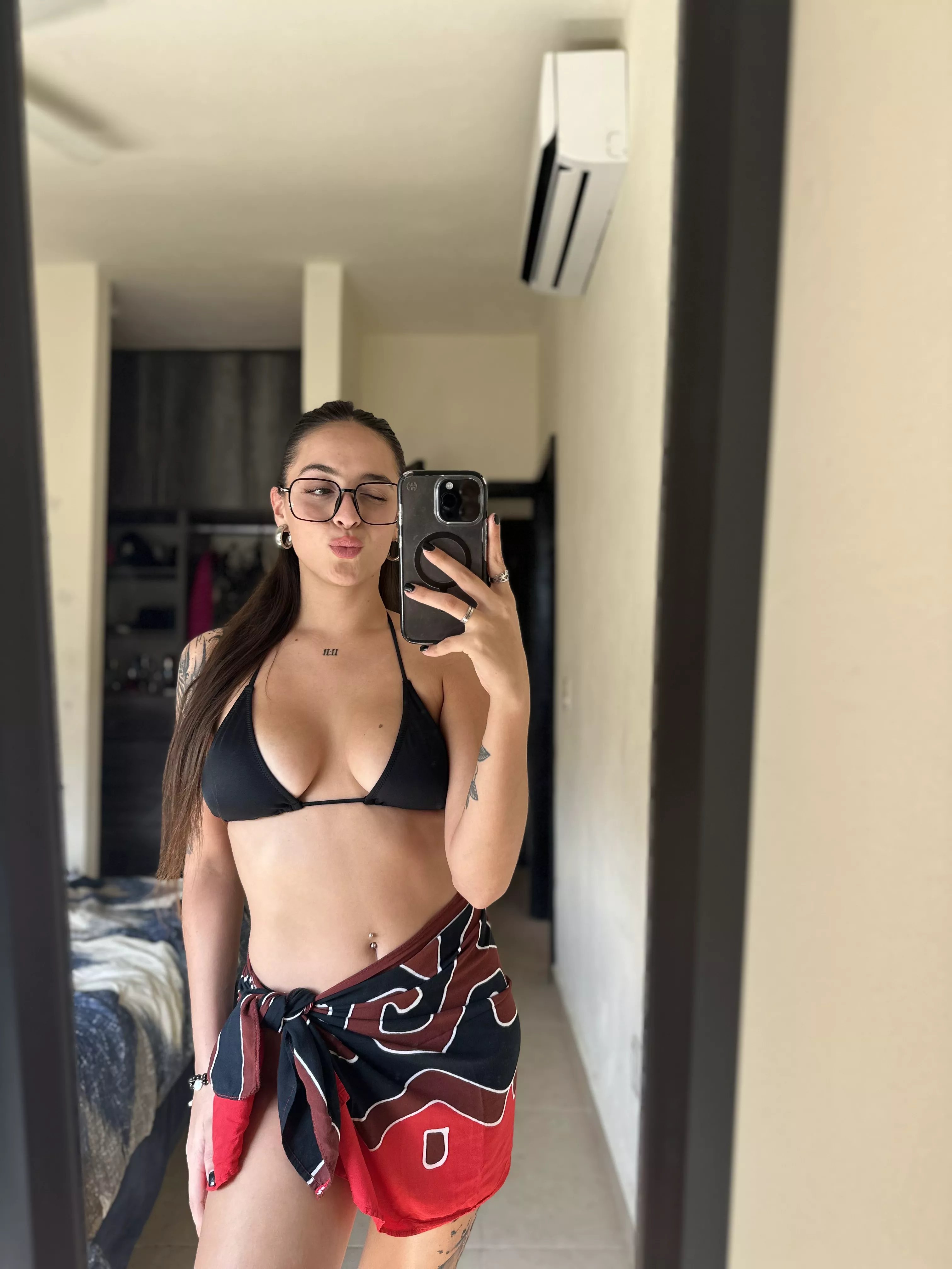 I think I might look better without the bikini...