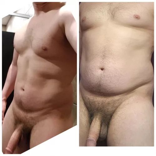 My body before and after weight gain. Is it that bad? (30's)