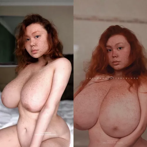 [OC] my natural boobs growth, are they too big now?
