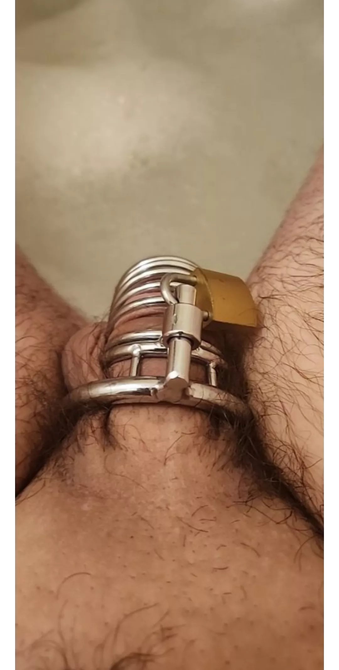 When should this 20 year old sissy take their cage off I just put it on