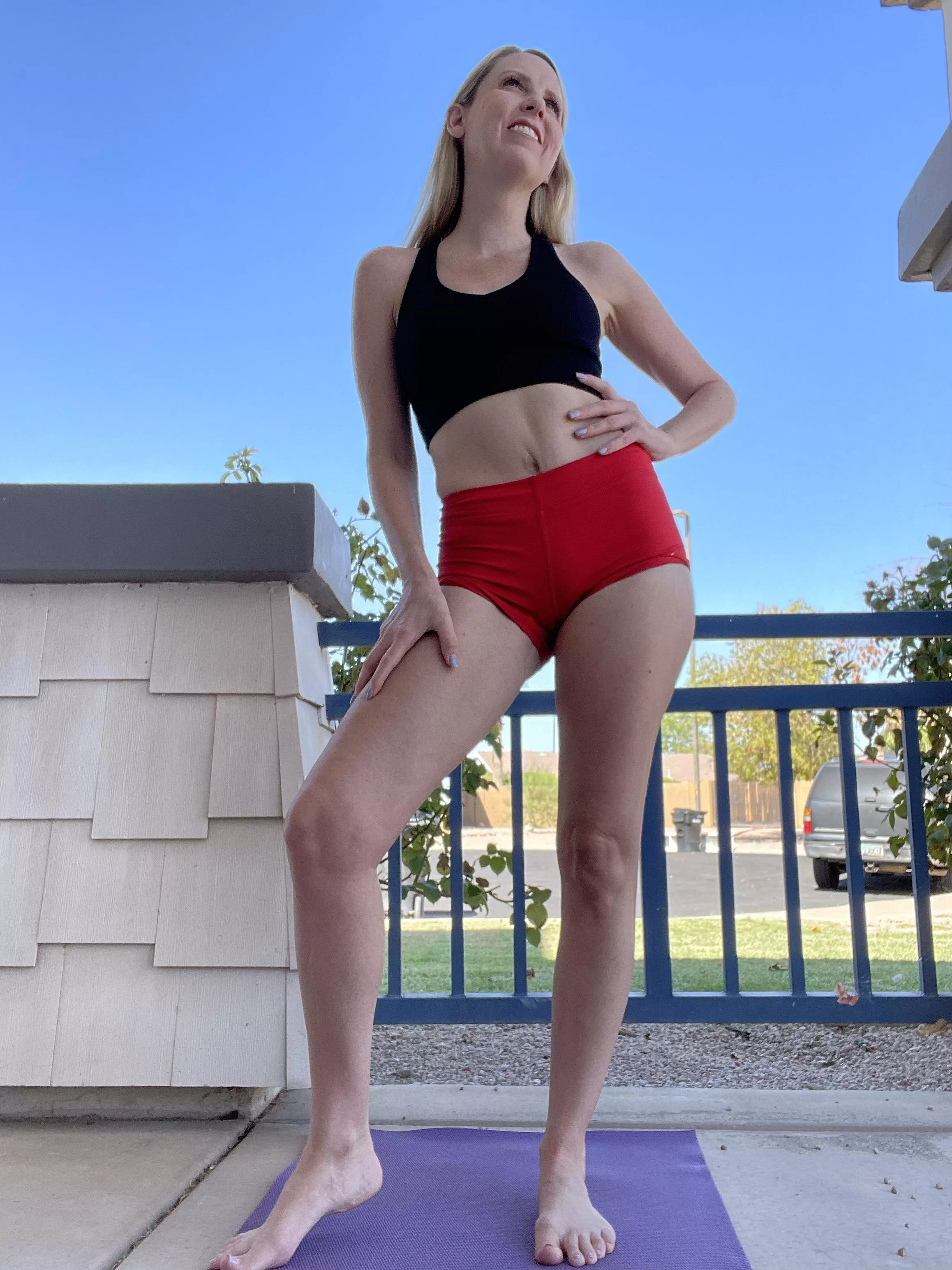 Yoga works wonders for keeping my figure in shape. It's my go-to method for maintaining this milf body of mine. @Amandastarrly