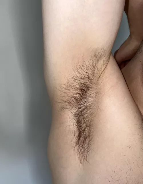 GYM BRO KEEPS saying my pits are too hairy, what do you think? 😈 I figure the more hair the better it smells 🤤💦