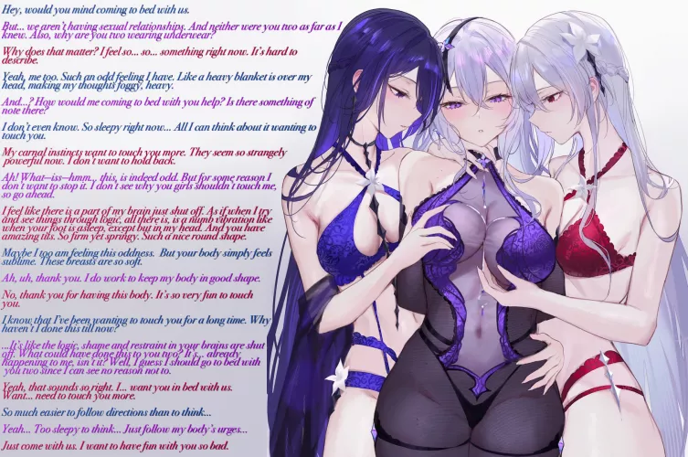 Let all those urges out. No thinking. No logic. Simply touching. (LordIxon)