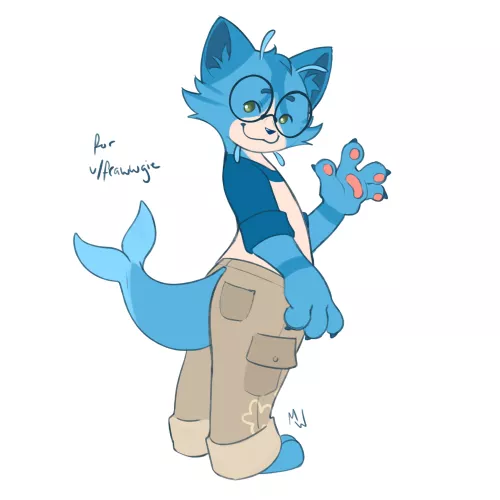 Number 87 in my 100 Furries series. (Art by me @MellowWingArt on X) Sona belongs to u/frawwgie