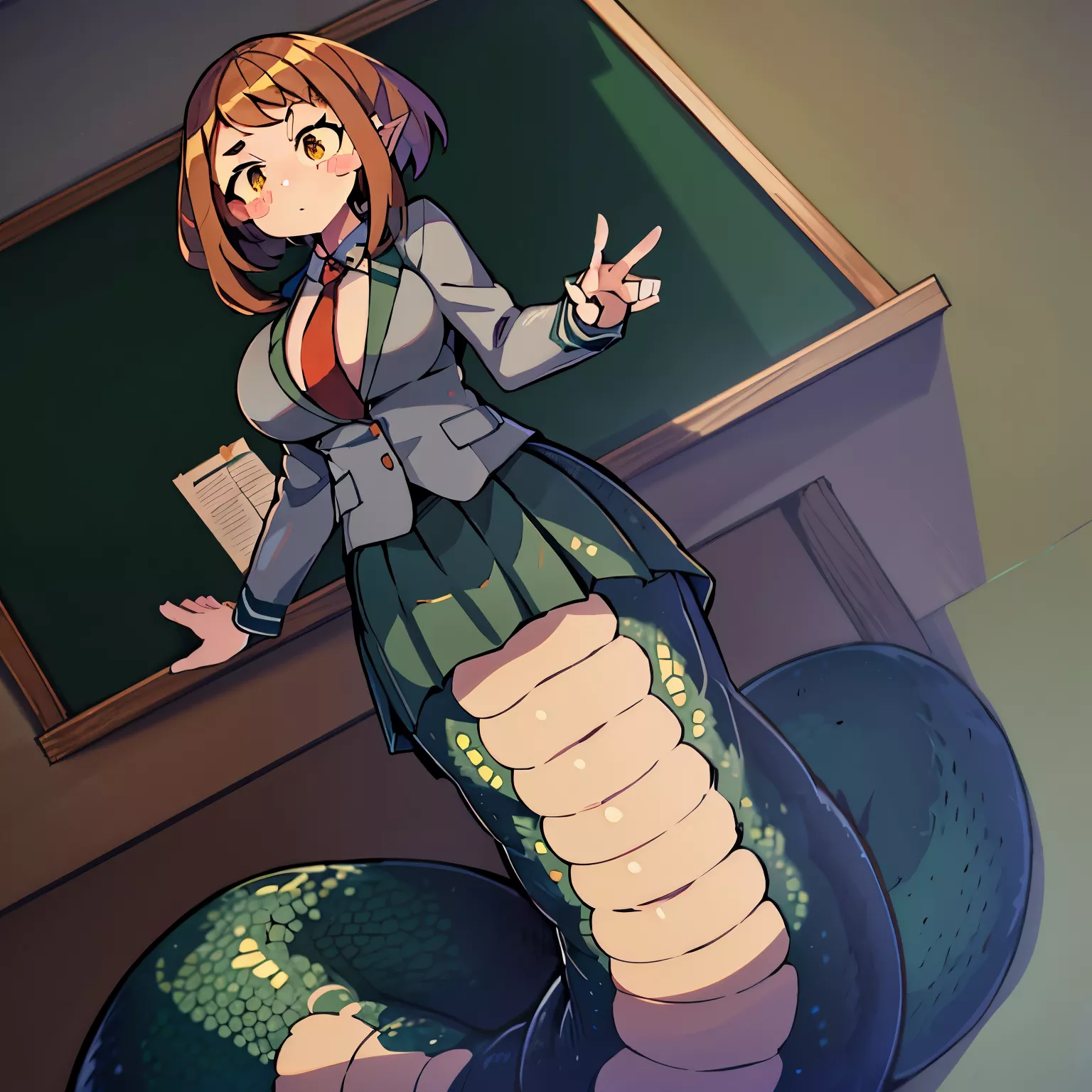 Why does Uraraka look so good as a lamia 😭
