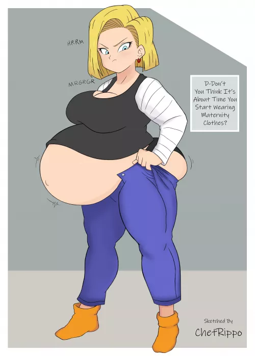 Android 18 by ChetRippo (coloured by WickedAtlas)