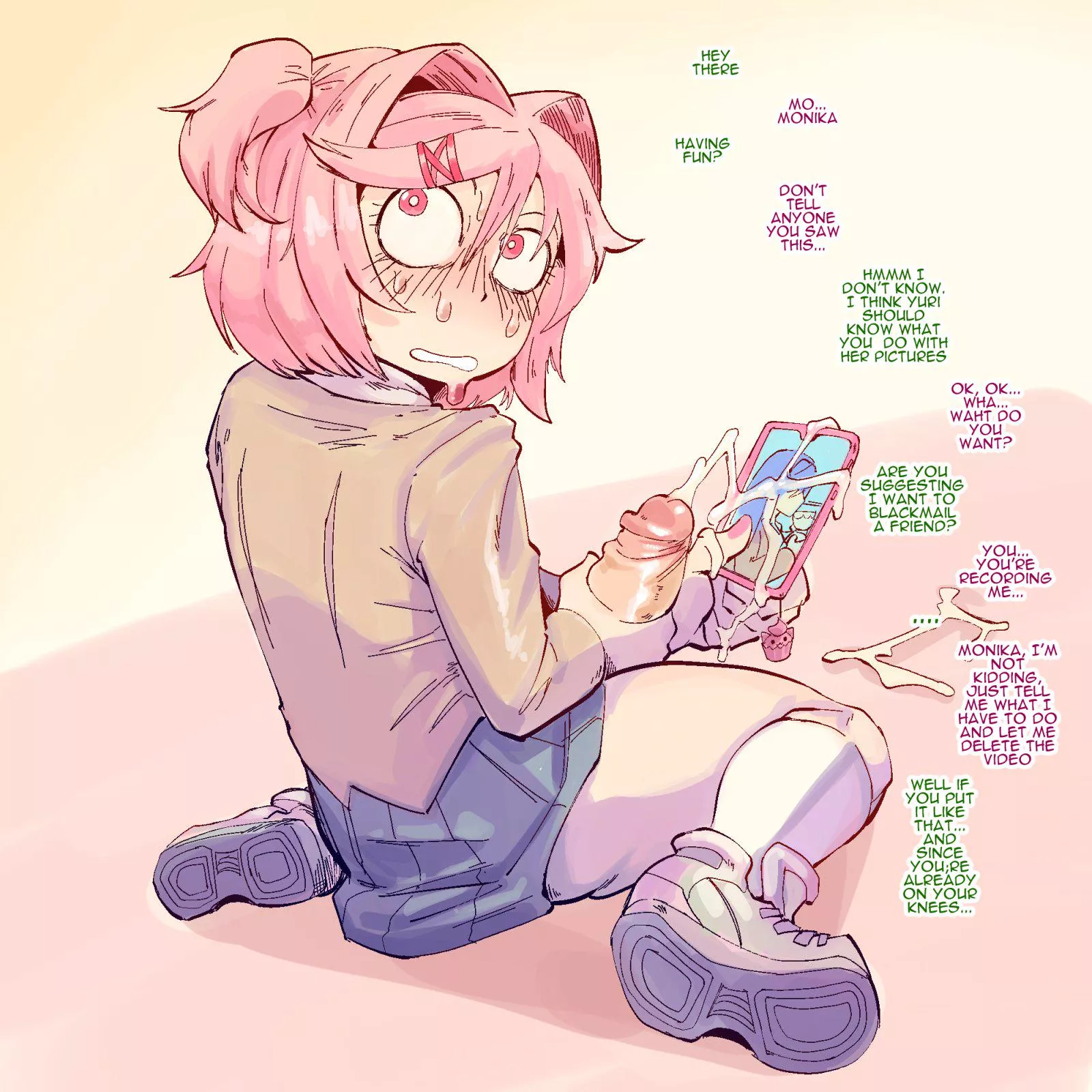 Caught you natsuki, artist (box_chan_)