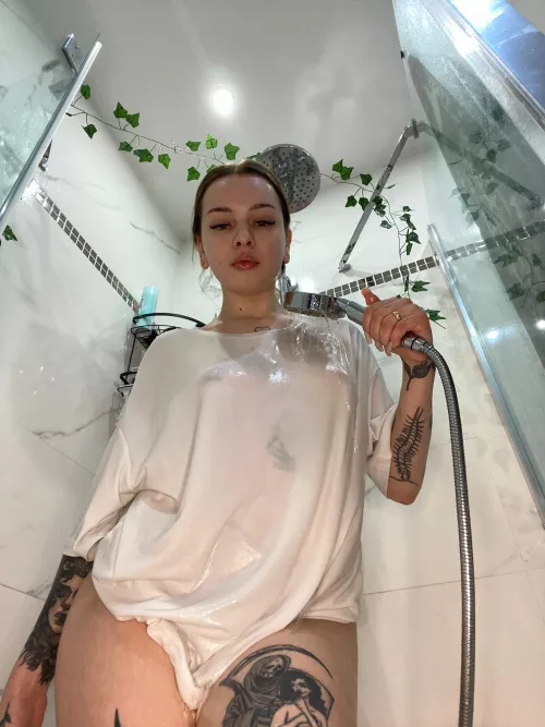 I got my shirt wet and now I want to go outside for a walk