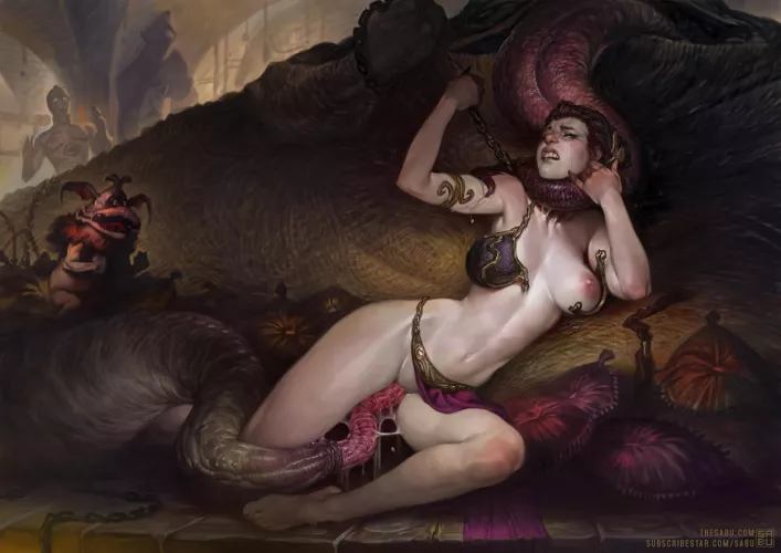 Leia and Jabba (Sabu)