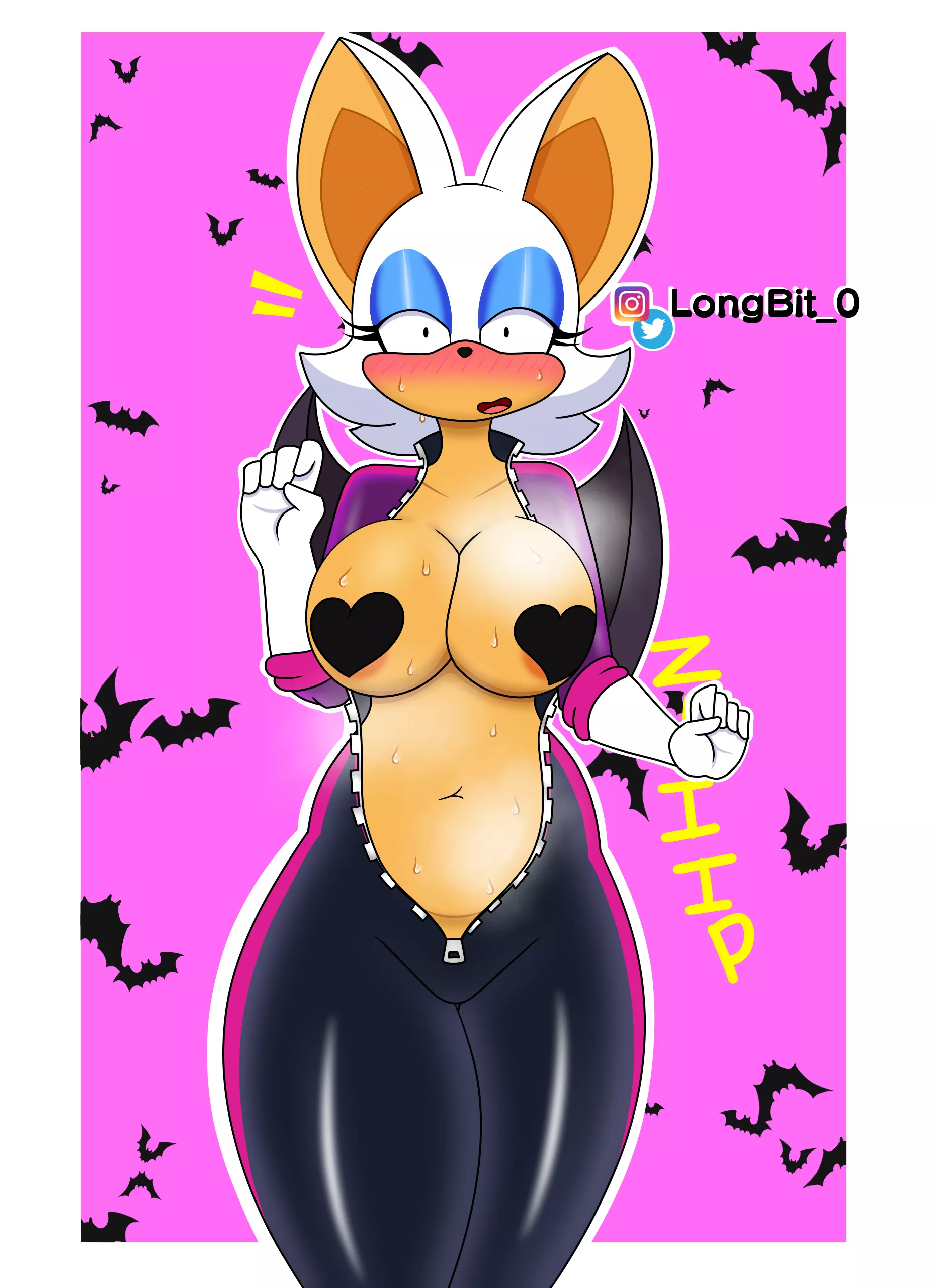 Rouge zip problems (art by me)