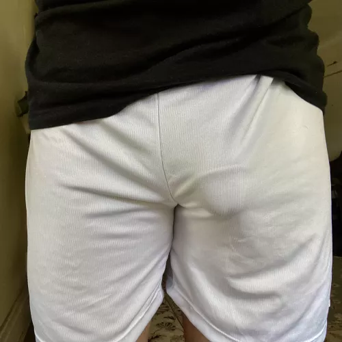 White shorts leave little to the imagination