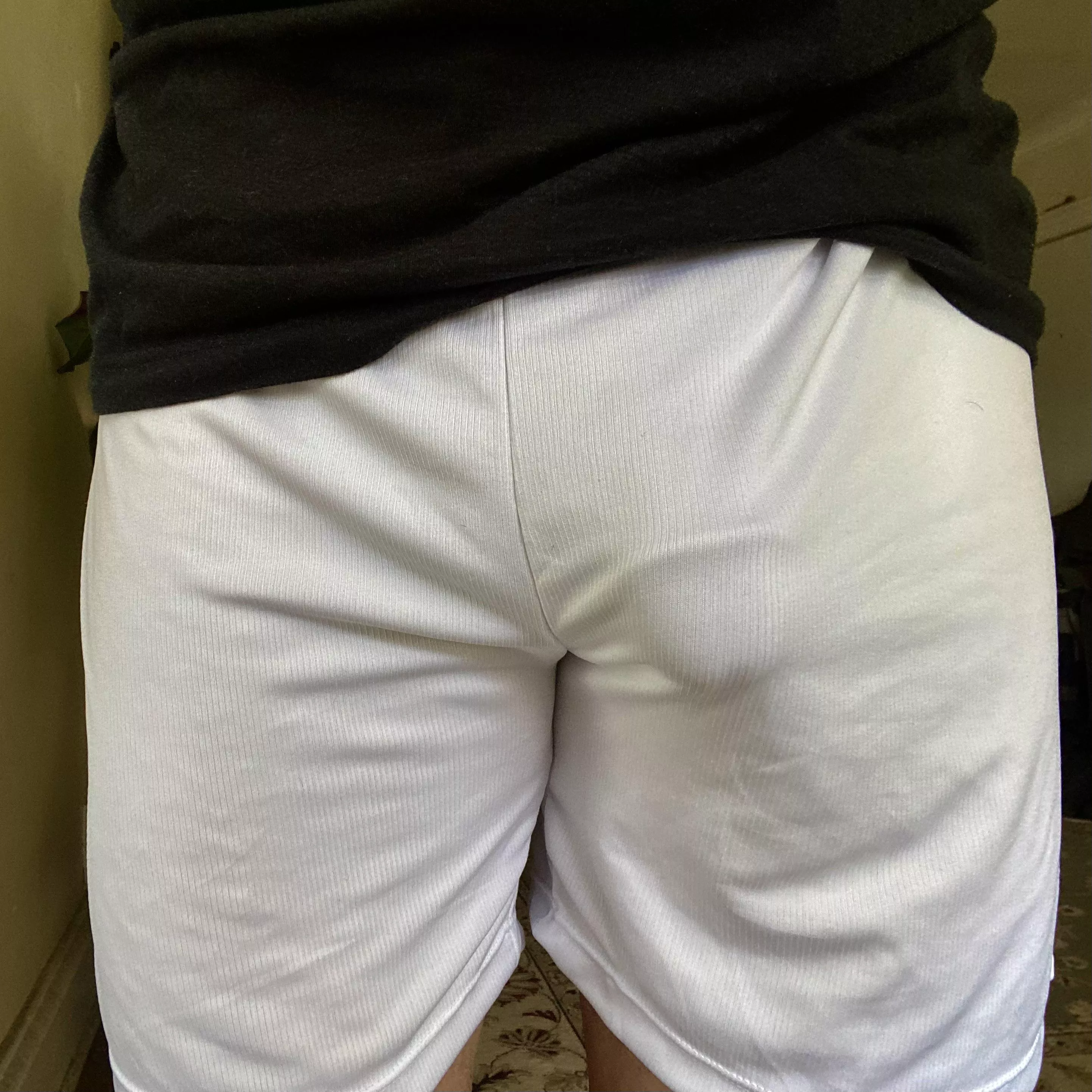 White shorts leave little to the imagination
