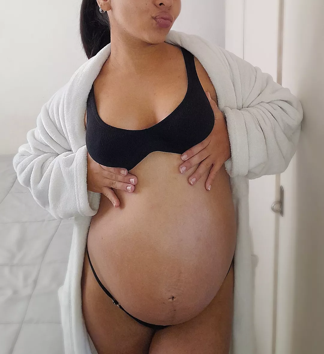 Would you fill me with milk, yes or no?  pregnant and horny latina