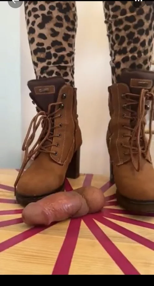 Anyone have this vid? I love her boots I wish she stomped my testicles