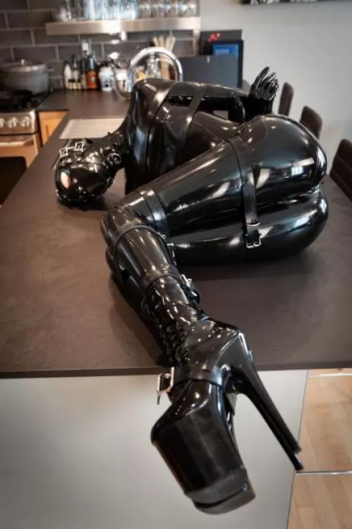 Belted Tight Down to Her Heels