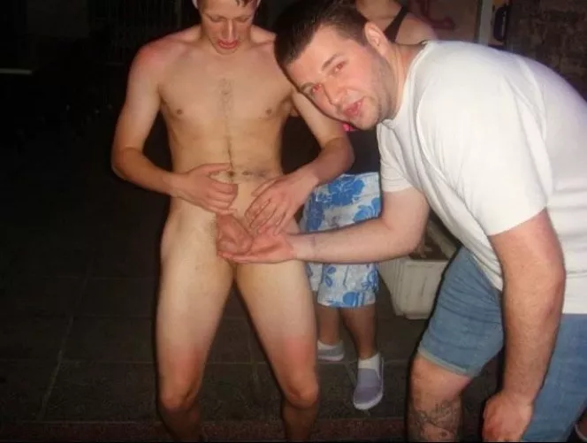 finally letting his friends hold them