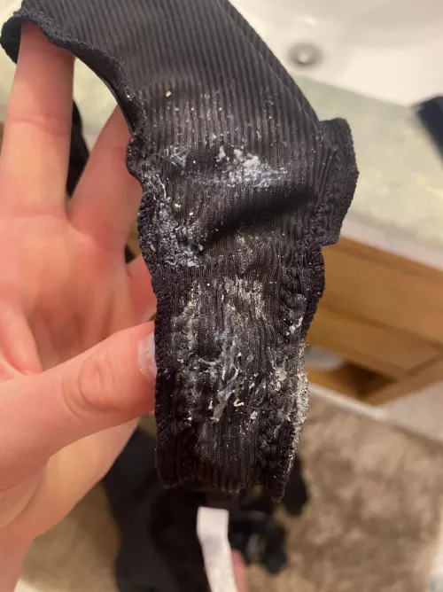 My cummed panties after the gym and long day at work