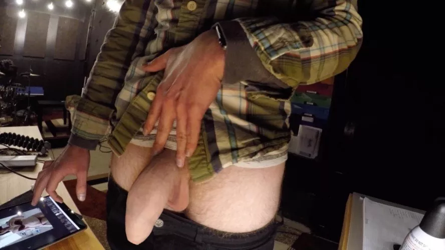 Pulling out my HUGE heavy SUPER FAT cock for some air 😮‍💨