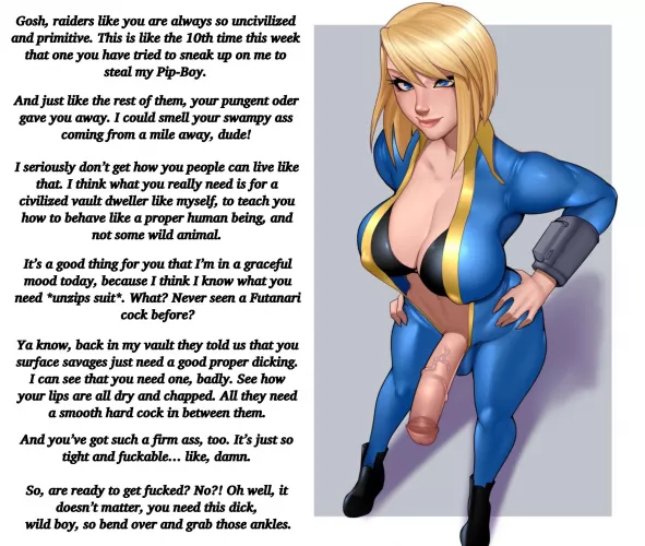 Vault Girl Civilizes You (Fallout) (Art by Crocodilchik)