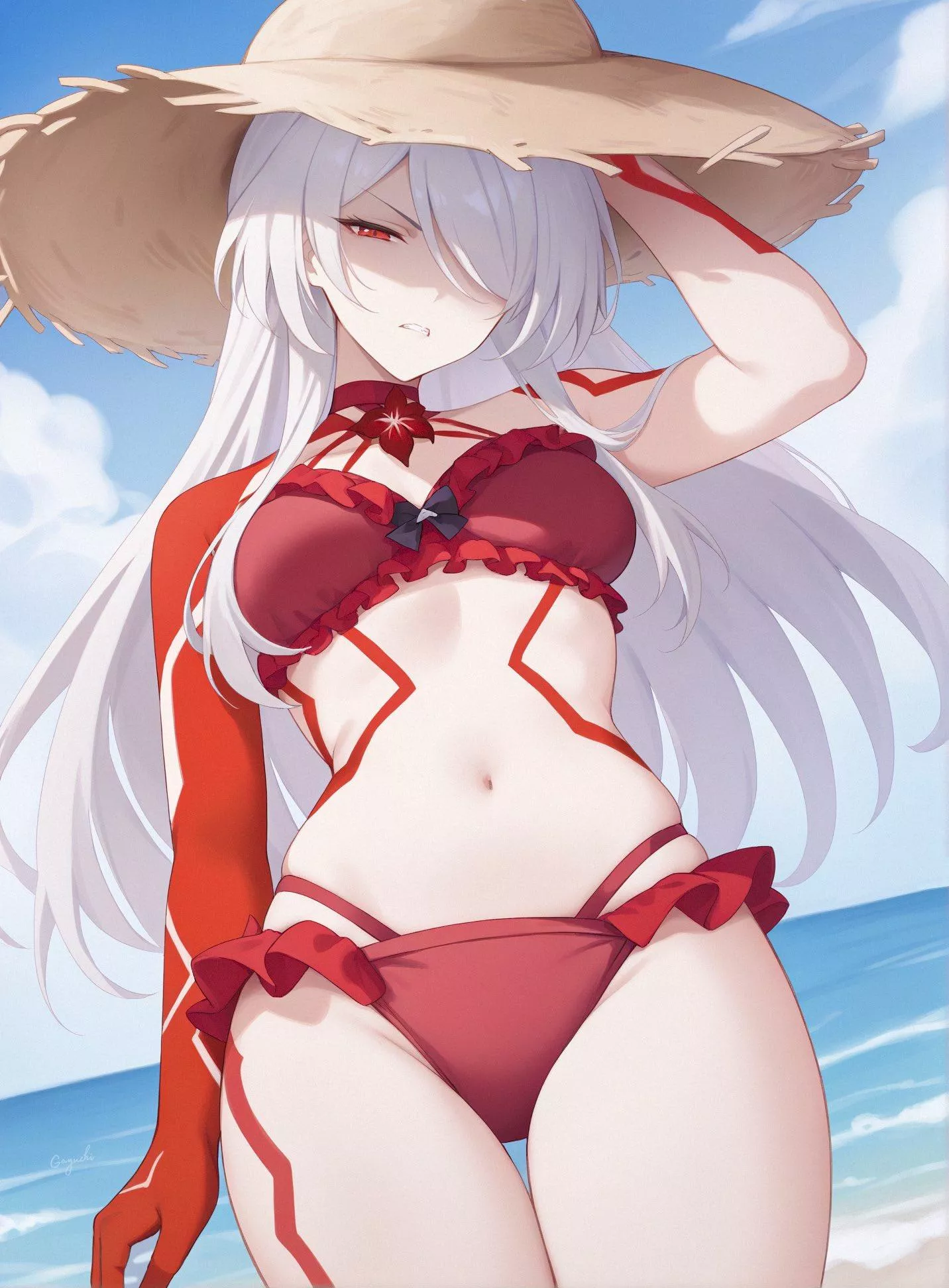 Acheron in Red [Honkai Star Rail]